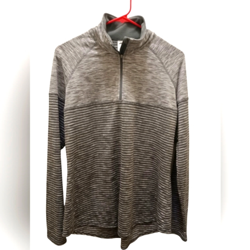 Avia Womens 1/4 zip Athletic Gray Longsleeve Sweatshirt XL